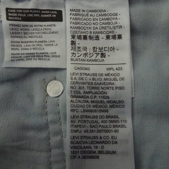 Levi's Silvertab Straight Jeans Men's Size 36x32 Blue Denim Distressed Relaxed - Picture 10 of 11